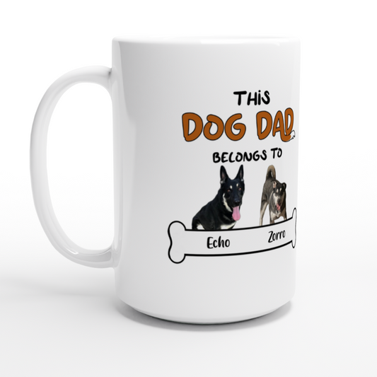 White Dog 15oz Ceramic Mug