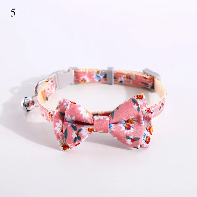 Plaid Print Pet Bow Tie Collar