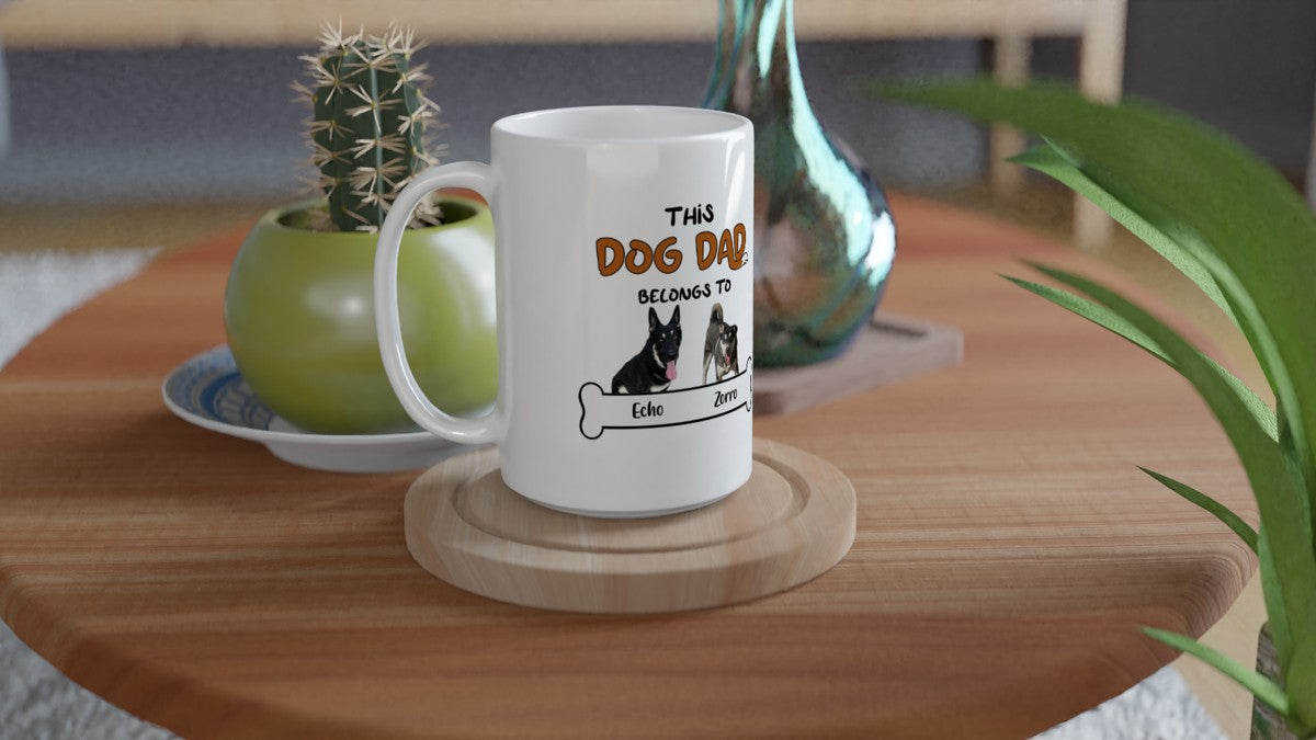 White Dog 15oz Ceramic Mug