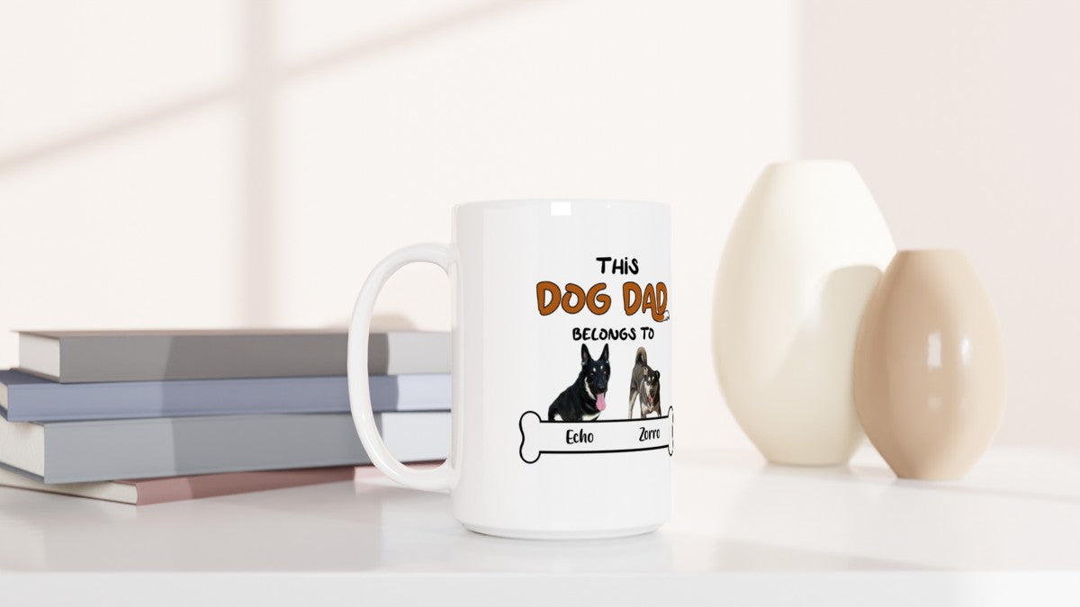 White Dog 15oz Ceramic Mug